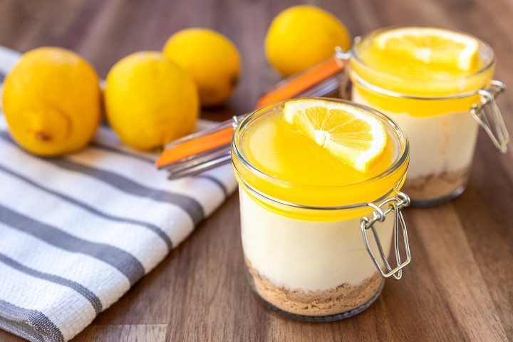 Nepečený citronový cheesecake do sklenice